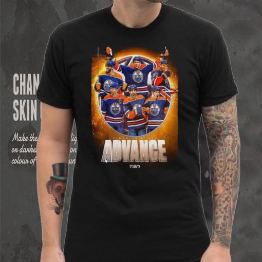 The Edmonton Oilers Advance To The Second Round 2024 Stanley Cup Playoffs T Shirt