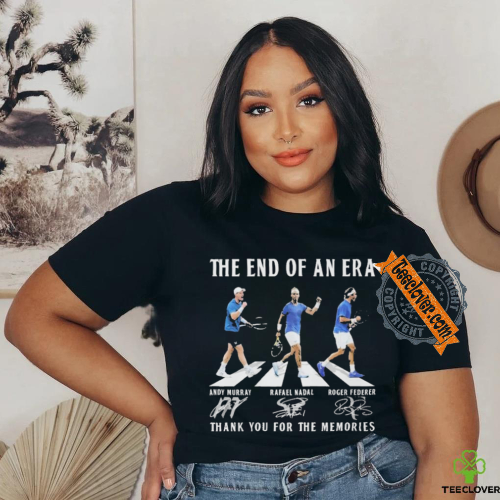 The End Of Era Abbey Road Andy Murray, Rafael Nadal, Roger Federer Thank You For The Memories T Shirt The End Of Era Abbey Road Andy Murray, Rafael Nadal, Roger Federer Thank You For The Memories T Shirt