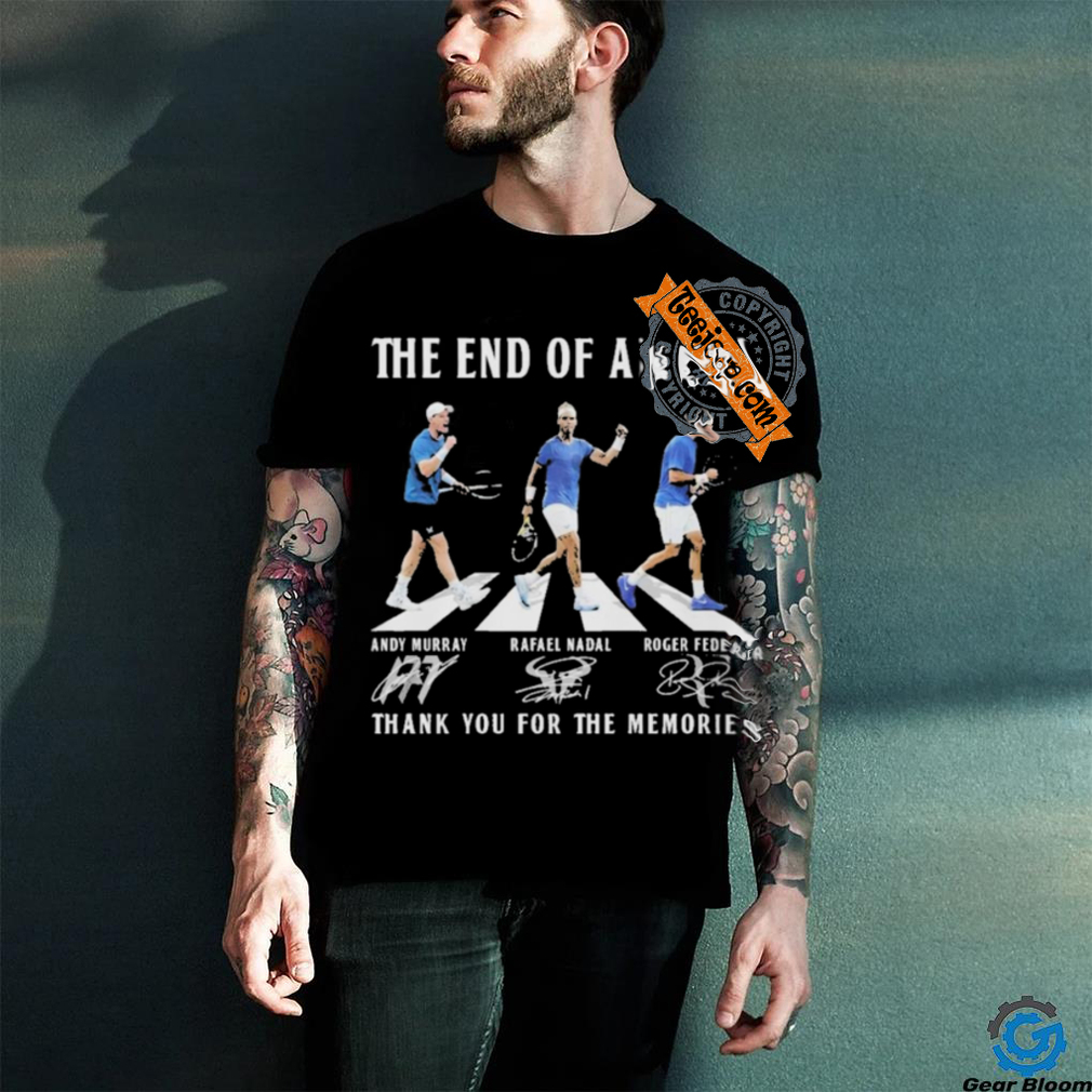 The End Of Era Abbey Road Andy Murray, Rafael Nadal, Roger Federer Thank You For The Memories T Shirt The End Of Era Abbey Road Andy Murray, Rafael Nadal, Roger Federer Thank You For The Memories T Shirt