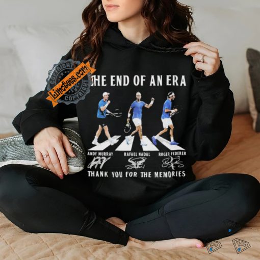 The End Of Era Abbey Road Andy Murray, Rafael Nadal, Roger Federer Thank You For The Memories T Shirt