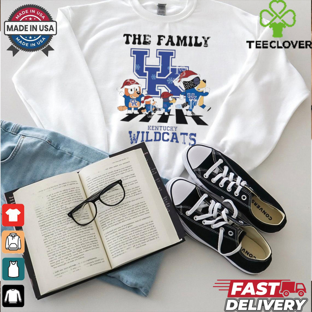The Family Bluey Abbey Road Kentucky Wildcats Christmas 2024 shirt The Family Bluey Abbey Road Kentucky Wildcats Christmas 2024 shirt