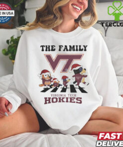 The Family Bluey Abbey Road Virginia Tech Hokies Christmas shirt