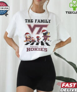 The Family Bluey Abbey Road Virginia Tech Hokies Christmas shirt