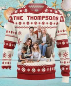 The Family Personalized Photo Ugly Sweater