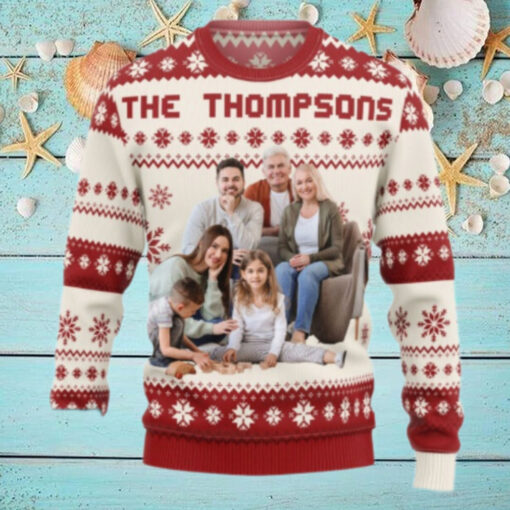 The Family Personalized Photo Ugly Sweater