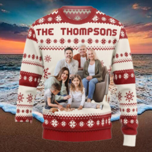 The Family Personalized Photo Ugly Sweater
