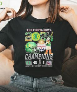 The Fiesta Bowl 2024 Champions Oregon Ducks 45 6 Liberty Flames January 12024 T Shirt