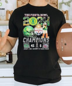 The Fiesta Bowl 2024 Champions Oregon Ducks 45 6 Liberty Flames January 12024 T Shirt