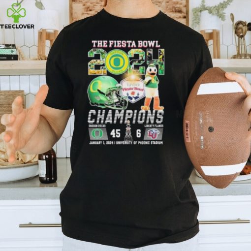 The Fiesta Bowl 2024 Champions Oregon Ducks 45 6 Liberty Flames January 12024 T Shirt