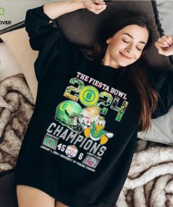 The Fiesta Bowl 2024 Champions Oregon Ducks Mascot 45 6 Liberty Flames January 12024 University Of Phoenix Stadium T Shirt