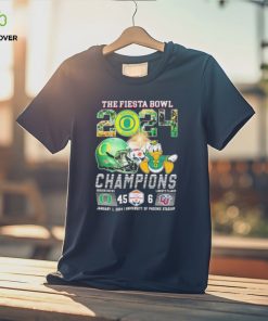 The Fiesta Bowl 2024 Champions Oregon Ducks Mascot 45 6 Liberty Flames January 12024 University Of Phoenix Stadium T Shirt