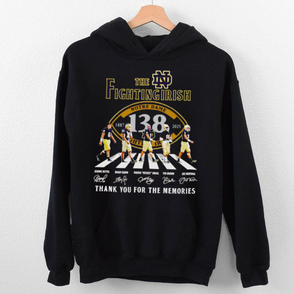 The Fighting Irish 138 years 1887 2025 thank you for the memories shirt The Fighting Irish 138 years 1887 2025 thank you for the memories shirt