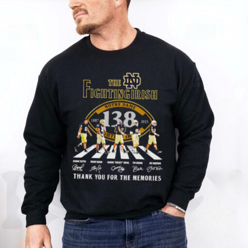 The Fighting Irish 138 years 1887 2025 thank you for the memories shirt