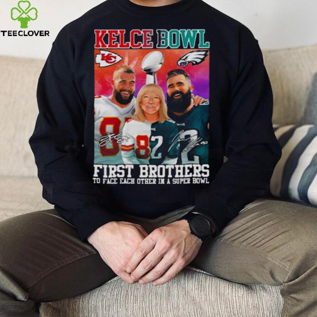 The First Brother Players To Face Each Other 2023 Kelce Family Shirt