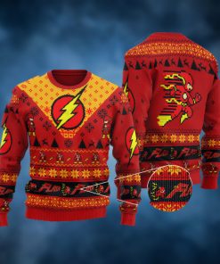 The Flash in Justice League Ugly Christmas Sweater