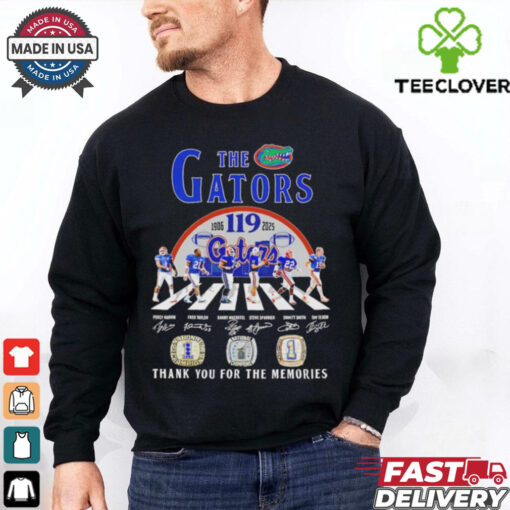 The Gators 119 Years 1906 2025 thank you for the memories signature shirt