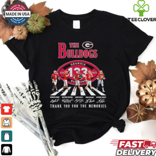 The Georgia Bulldogs abbey road 133rd Anniversary 1892 2025 signatures shirt