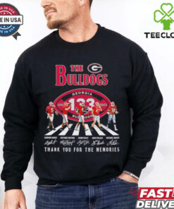 The Georgia Bulldogs abbey road 133rd Anniversary 1892 2025 signatures shirt