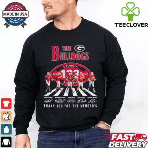The Georgia Bulldogs abbey road 133rd Anniversary 1892 2025 signatures shirt