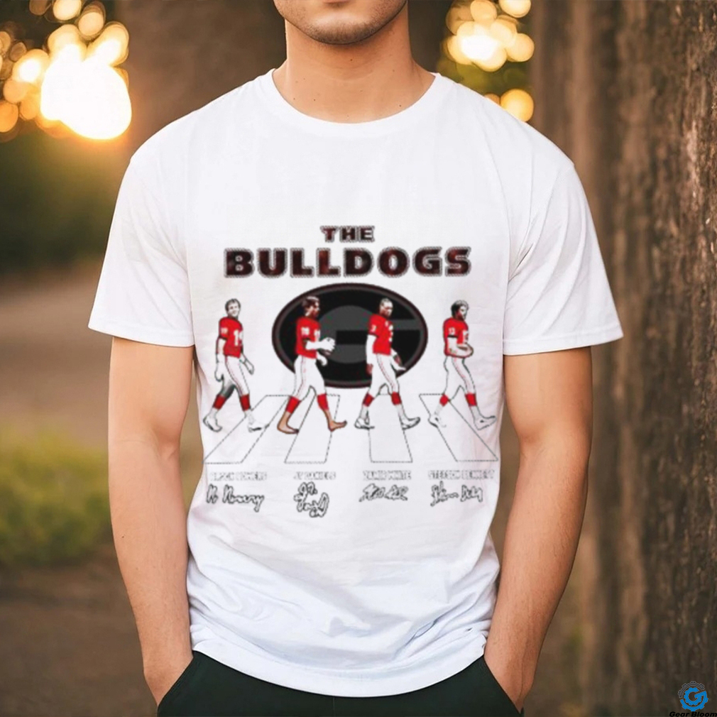 The Georgia Bulldogs players Abbey Road signatures t shirt The Georgia Bulldogs players Abbey Road signatures t shirt