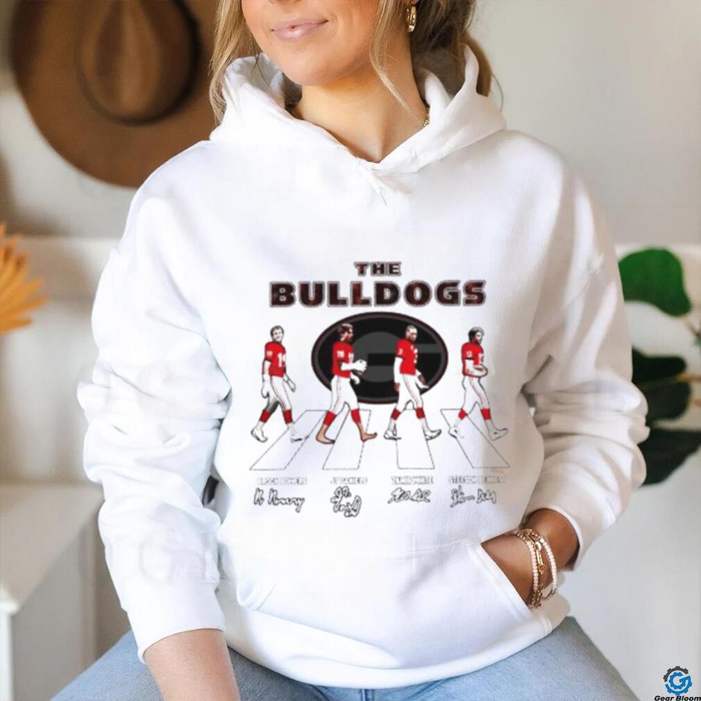 The Georgia Bulldogs players Abbey Road signatures t shirt The Georgia Bulldogs players Abbey Road signatures t shirt