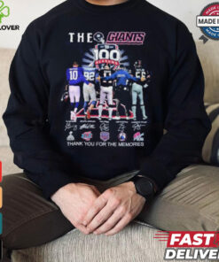 The Giants 100 Seasons Team Player Signature Thank You For The Memories Shirt
