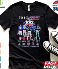 The Giants 100 Seasons Team Player Signature Thank You For The Memories Shirt