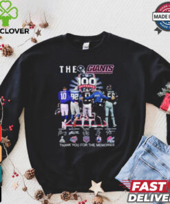 The Giants 100 Seasons Team Player Signature Thank You For The Memories Shirt