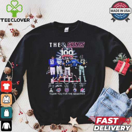 The Giants 100 Seasons Team Player Signature Thank You For The Memories Shirt