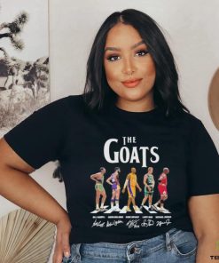 The Goats Players Basketball Abbey Russell Abdul Jabbar Bryant Bird And Jordan Signatures Shirt