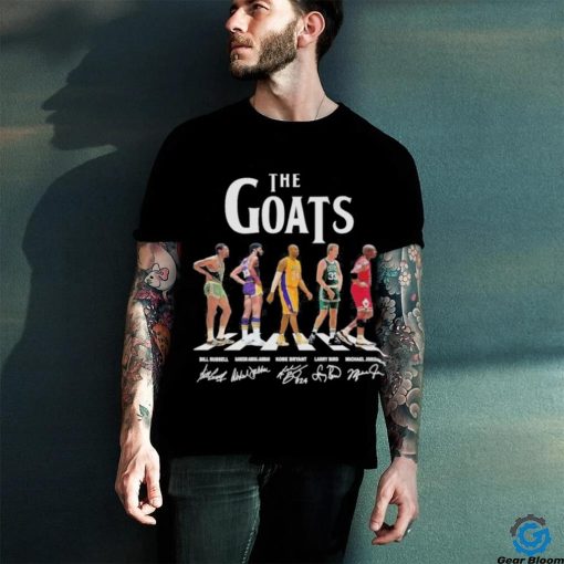 The Goats Players Basketball Abbey Russell Abdul Jabbar Bryant Bird And Jordan Signatures Shirt
