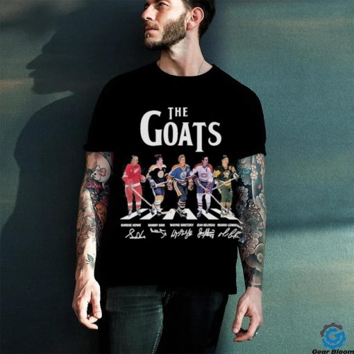 The Goats Players Hockey Abbey Road Howe Orr Gretzky Beliveau And Lemieux Signatures Shirt