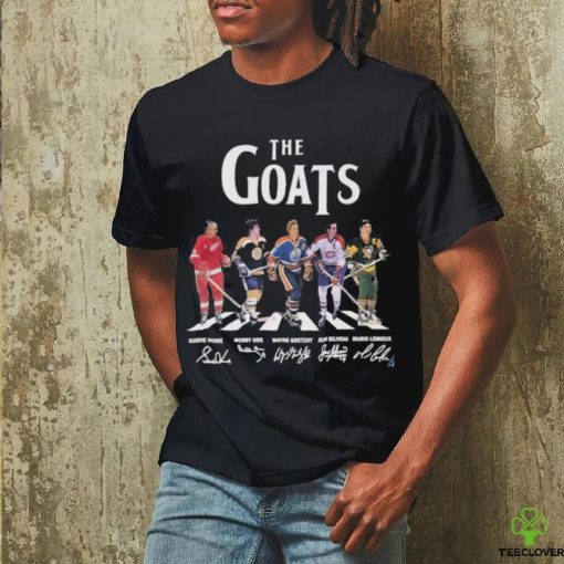 The Goats Players Hockey Abbey Road Howe Orr Gretzky Beliveau And Lemieux Signatures Shirt