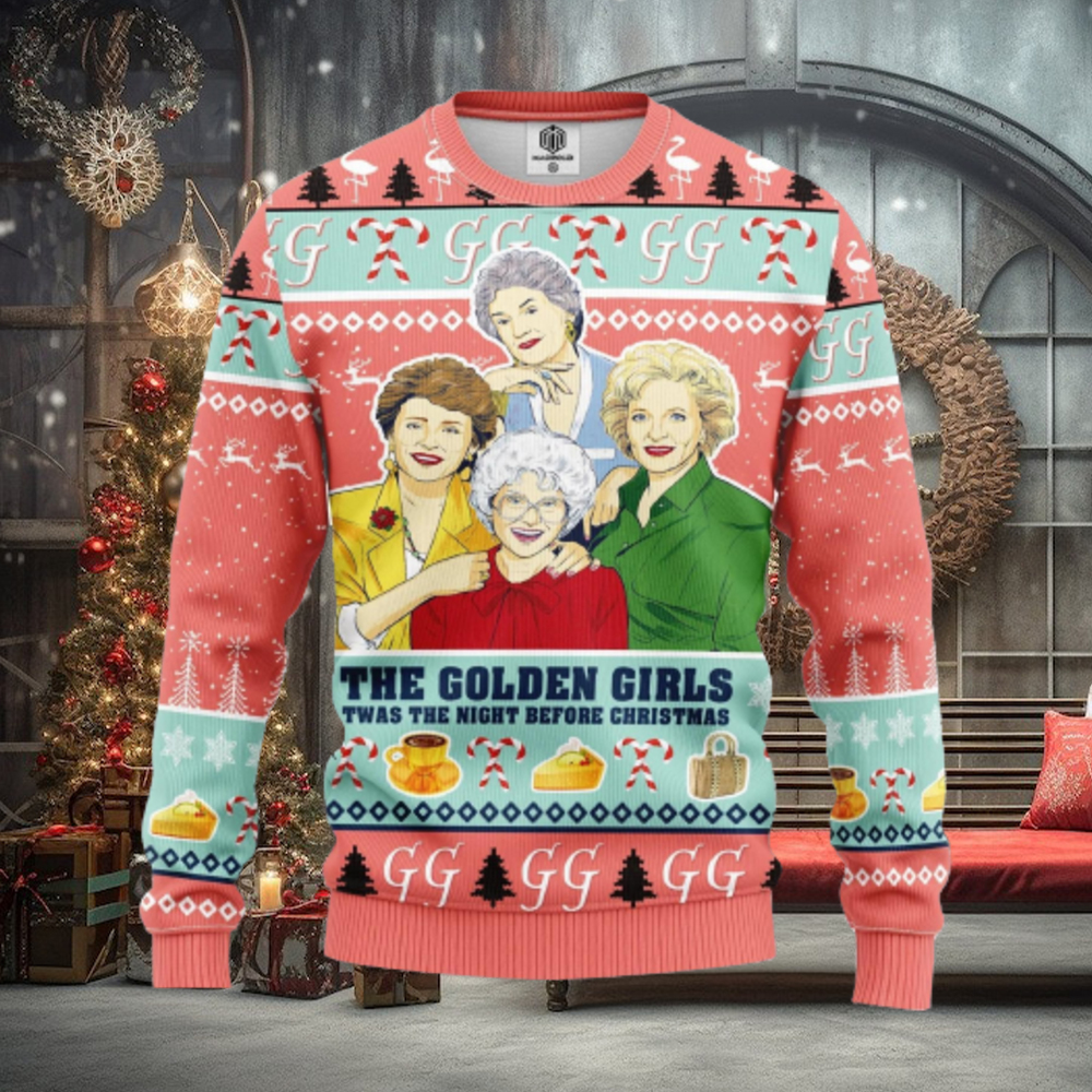 The Golden Girls Twas The Night Before Christmas AOP Print Christmas Ugly Sweater For Men Women The Golden Girls Twas The Night Before Christmas AOP Print Christmas Ugly Sweater For Men Women