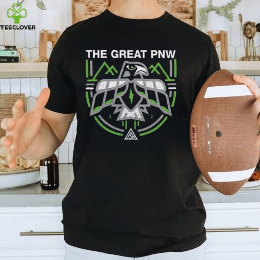 The Great Pnw College Navy Seattle Seahawks Hawk T Shirt