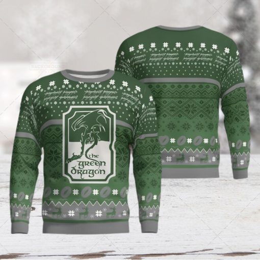 The Green Dragon LORD Lord Of The Ring Ugly Christmas Knitted Sweater
