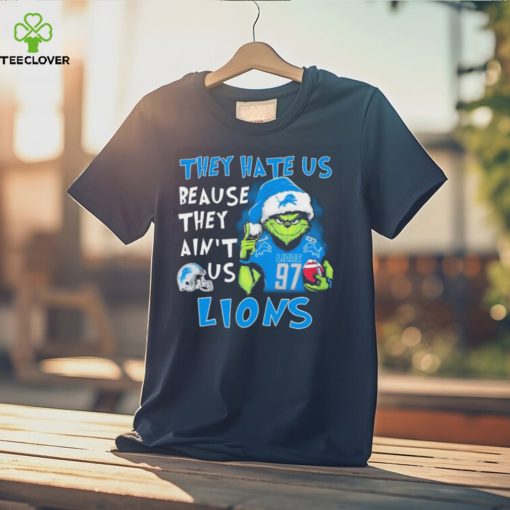 The Grinch Aidan Hutchinson They Hate Us Because Ain’t Us Detroit Lions Christmas Shirt