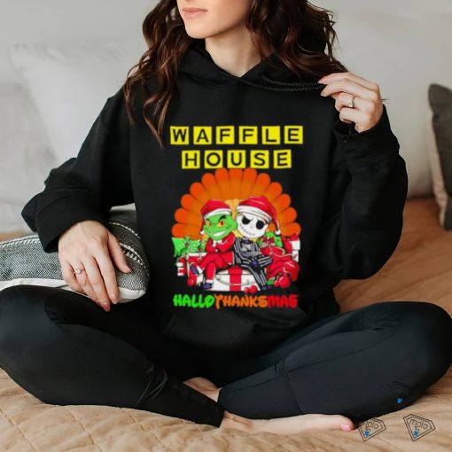 The Grinch And Jack Skellington Waffle House Hallothanksmas 2023 Shirt
