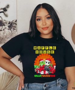 The Grinch And Jack Skellington Waffle House Hallothanksmas 2023 Shirt