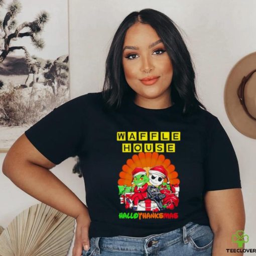 The Grinch And Jack Skellington Waffle House Hallothanksmas 2023 Shirt