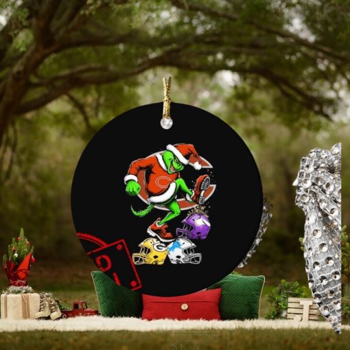 The Grinch Chicago Bears Stomp On NFL Teams Christmas Ornament