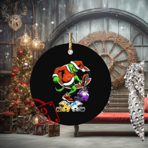 The Grinch Chicago Bears Stomp On NFL Teams Christmas Ornament