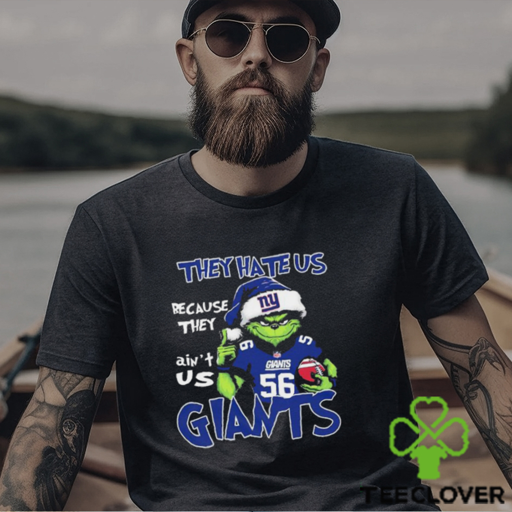 The Grinch Christmas They Hate Us Because Ain’t Us New York Giants Football Shirt The Grinch Christmas They Hate Us Because Ain’t Us New York Giants Football Shirt