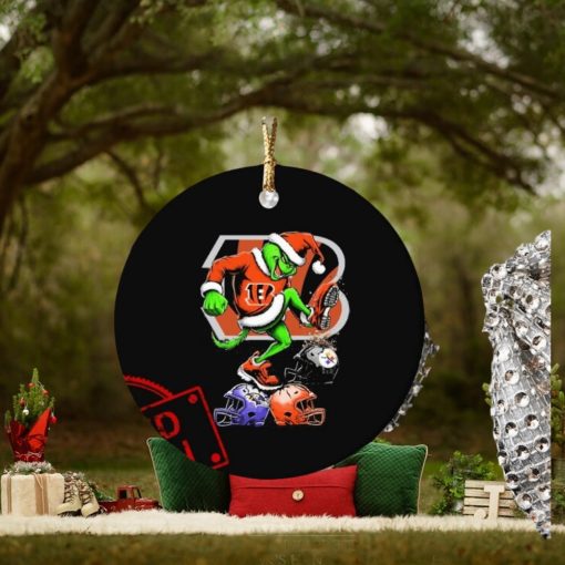 The Grinch Cincinnati Bengals Stomp On NFL Teams Christmas Ornament