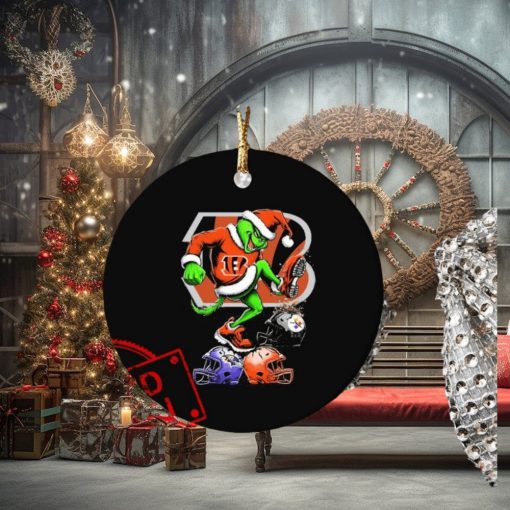 The Grinch Cincinnati Bengals Stomp On NFL Teams Christmas Ornament