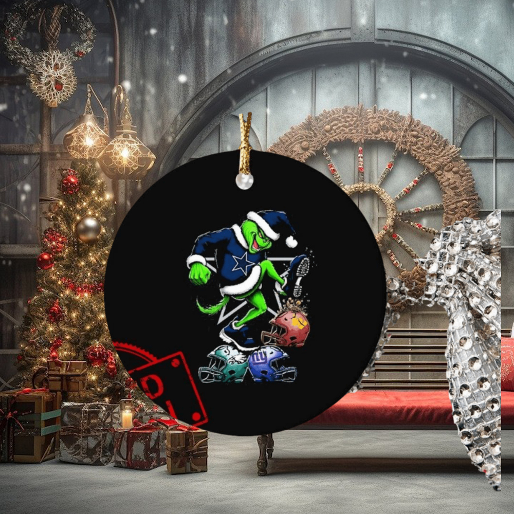 The Grinch Dallas Cowboys Stomp On NFL Teams Christmas Ornament The Grinch Dallas Cowboys Stomp On NFL Teams Christmas Ornament