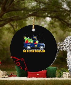 The Grinch Drive Truck Michigan Football Christmas Ornament