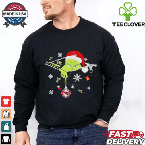 The Grinch Ew People holding Arizona Cardinals Christmas ornament shirt