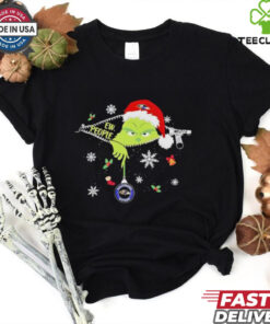 The Grinch Ew People holding Baltimore Ravens Christmas ornament shirt