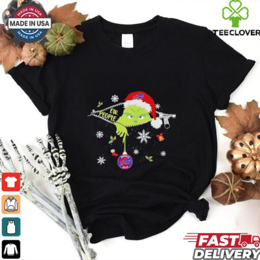 The Grinch Ew People holding Buffalo Bills Christmas ornament shirt